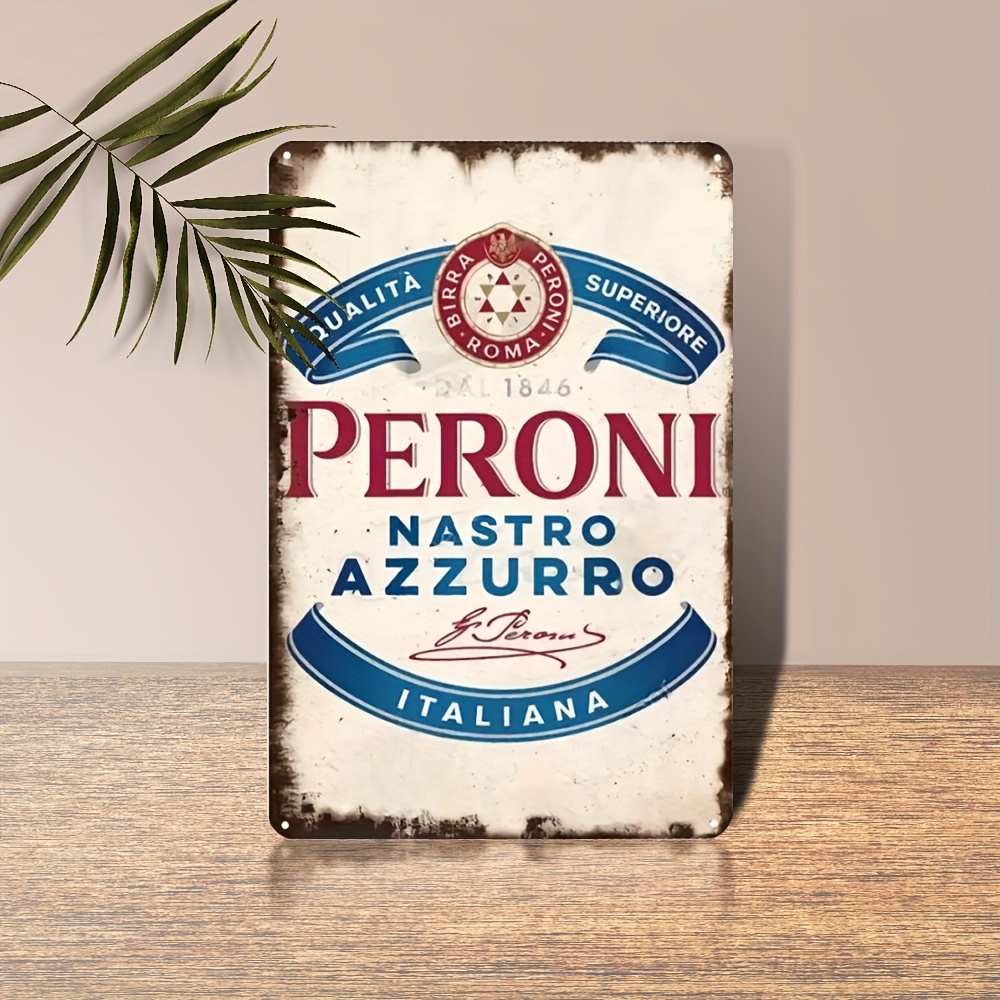 Home Bar And Restaurant - Plaque murale vintage en métal Peroni