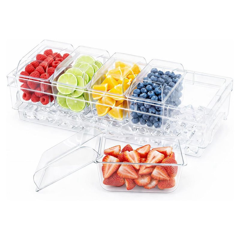 Garnish Tray Set - Contenants à condiments réfrigérés A25F, ensemble