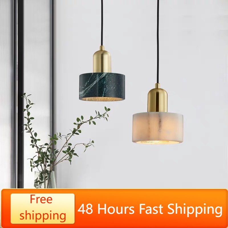 Home Bar And Counter - Lampe LED Suspendue en Marbre au