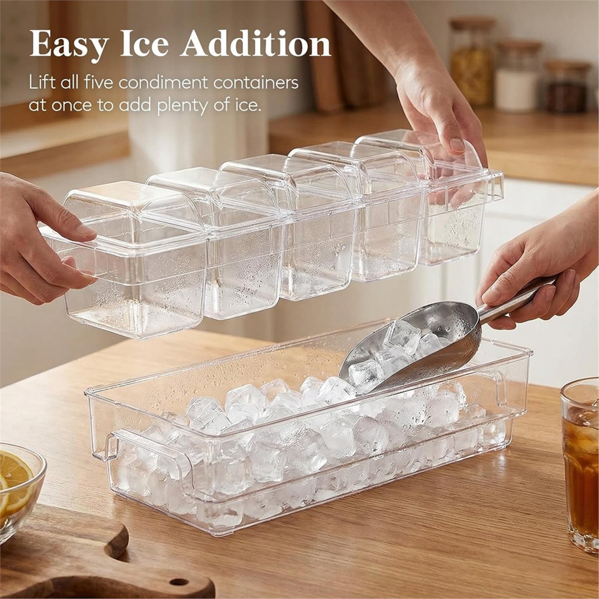 Garnish Tray Set - Contenants à condiments réfrigérés, ensemble de