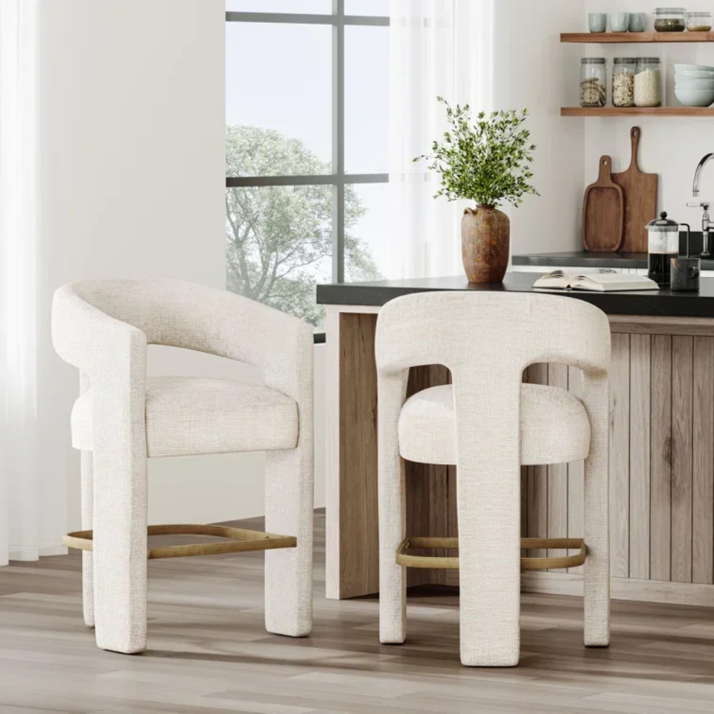 Home Bar And Counter - Tabouret de comptoir en velours, chaise