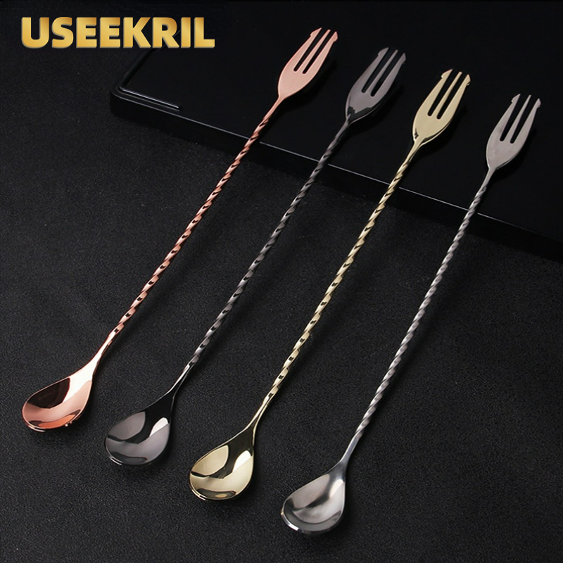 Bar Spoon Twisted - Cuillère à Cocktail en acier inoxydable,