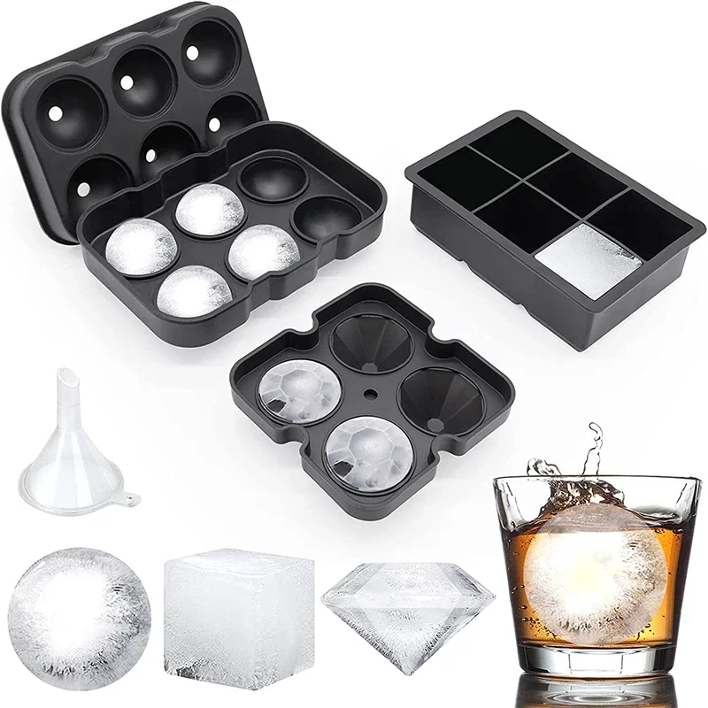 Ice Mold Sphere - Grands plateaux à glaçons en Silicone,