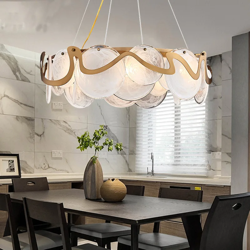 Lustre LED en verre moderne de - Home Bar And Counter avis et prix