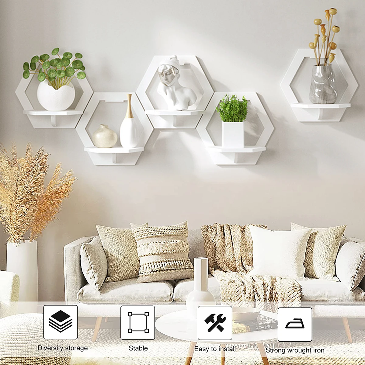 Étagère murale hexagonale sans - Home Bar Shelf avis et prix