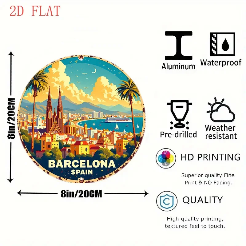 Panneau métallique rond de 8 p - Home Barcelona avis et prix