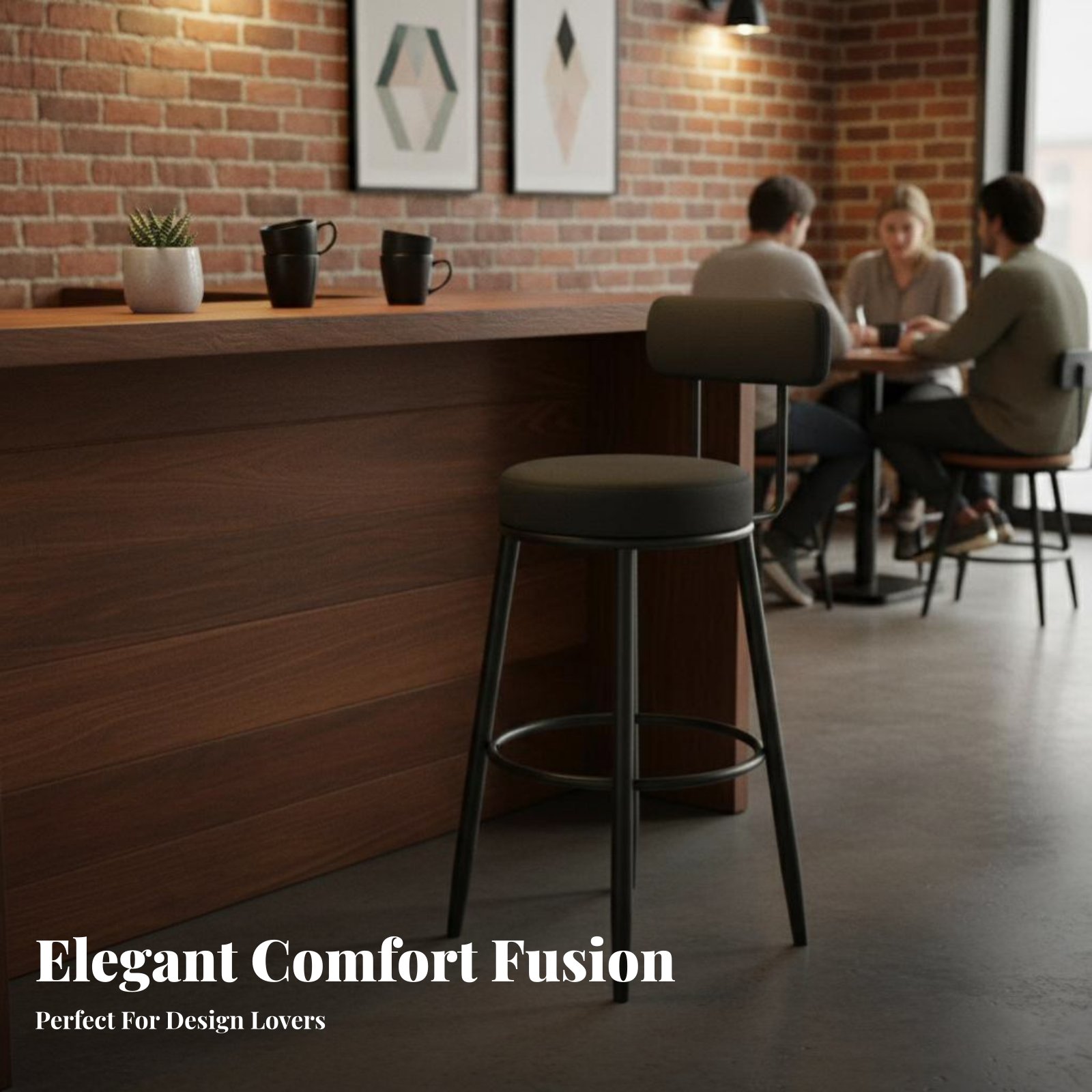 Tabouret rembourré avec dossie - Home Bar Seating avis et prix
