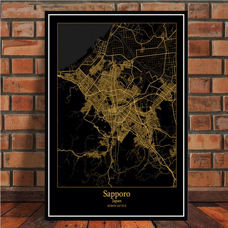 Affiche imprimée, carte or, vi - Home Barcelona avis et prix